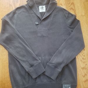 Express grey shawl collar sweater